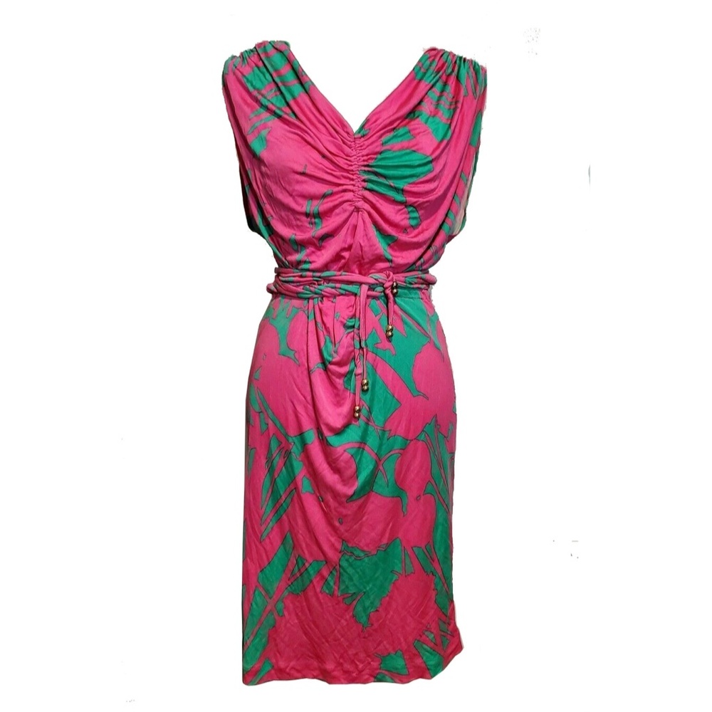 Yoana Baraschi 100% SILK Dress Sexy 80's Vtg M
